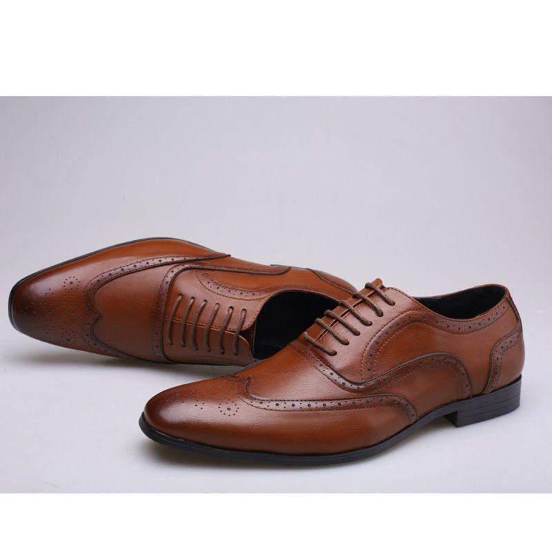 FashionFashion Leather Business Men Dress brogue Shoes Spring Autumn Designer Soft-soled Spring Autumn Brogues Shoes big size 48