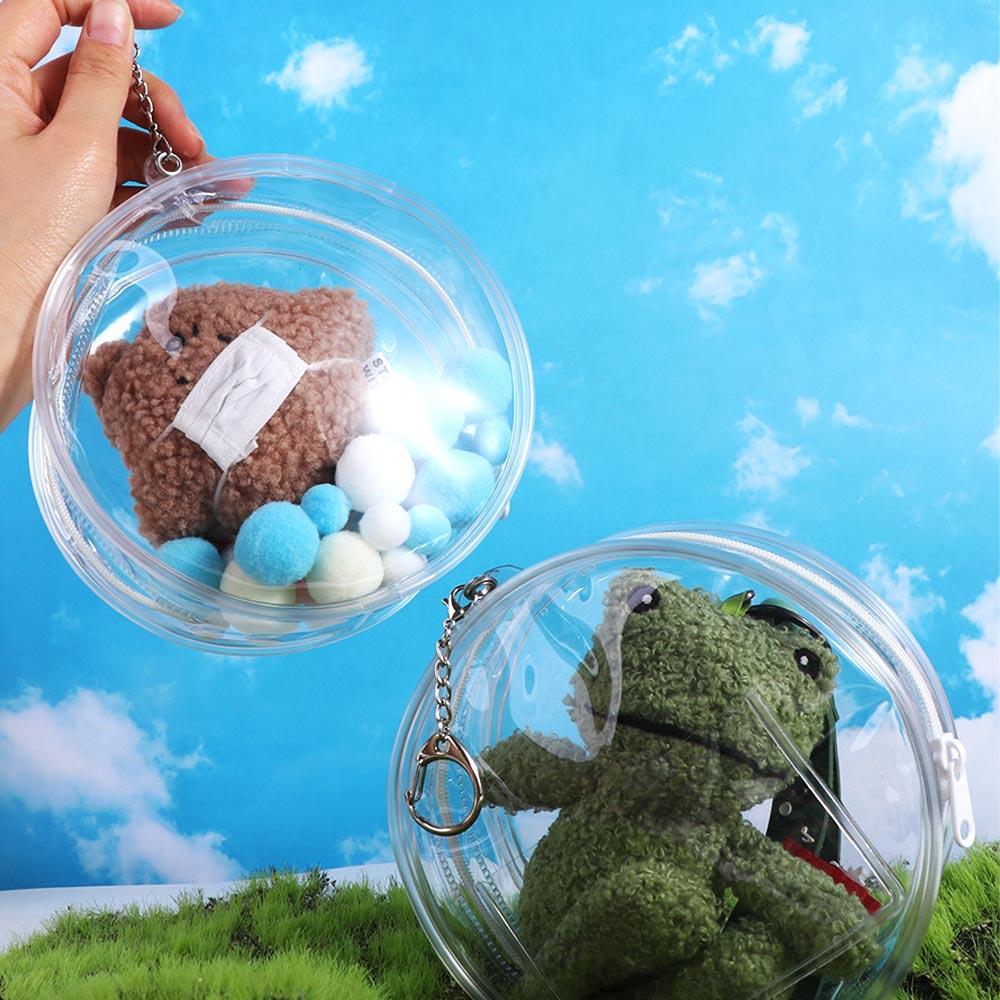 10cm Doll Clear Outdoor Doll Bag Multicolor Outdoor Doll Display Bag  Plush Doll