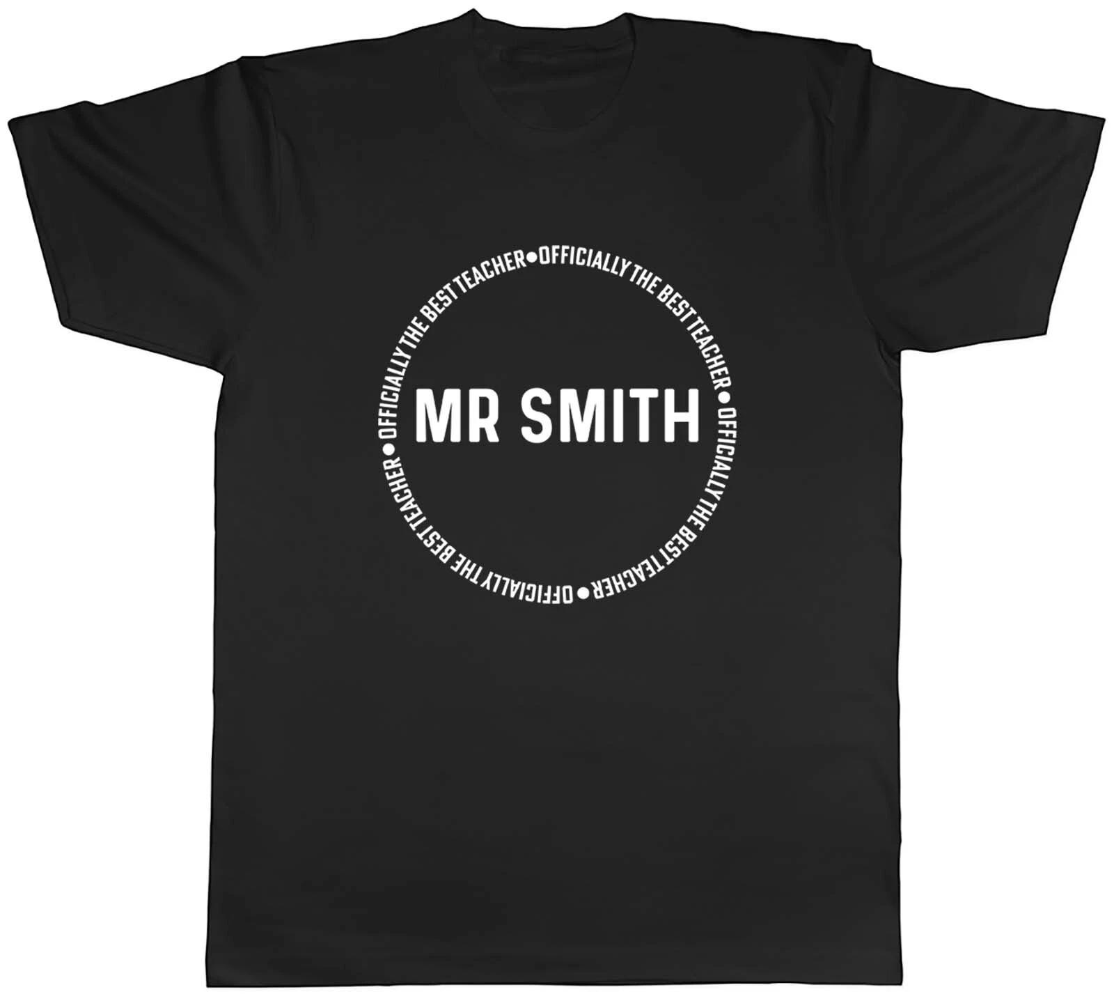 Personalised Offically The Best Teacher Teach Day Men Unisex T-Shirt Tee Gift XS