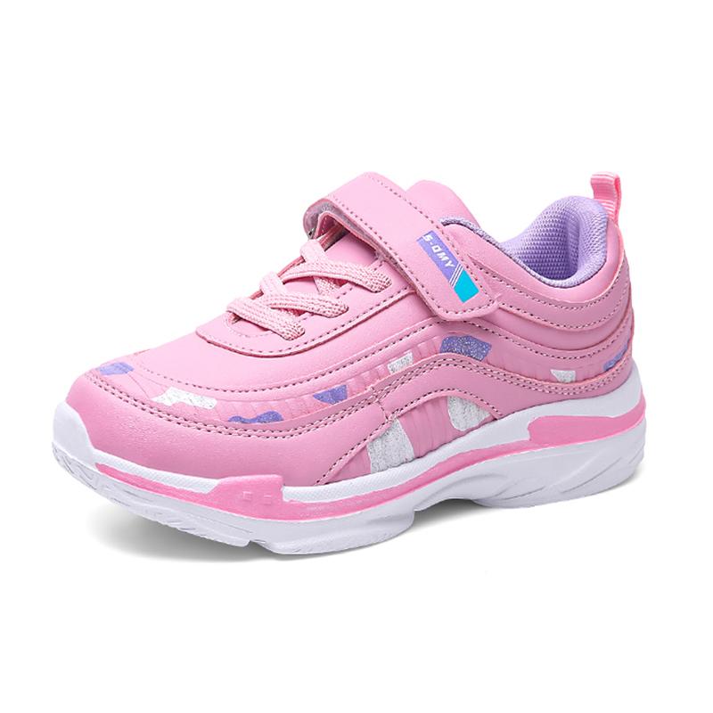 

Детские повседневные кроссовки для девочек, всесезонные кожаные спортивные кроссовки, нескользящие детские школьные туфли на плоской подошве, кроссовки для тенниса и отдыха на открытом воздухе 37