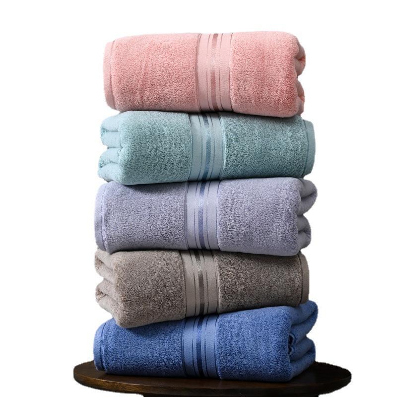 Pure Cotton Bath Towel Large Size Household Thickened Soft Absorbent Men and Women Large Bath Towel Gift Cotton Bath Towel