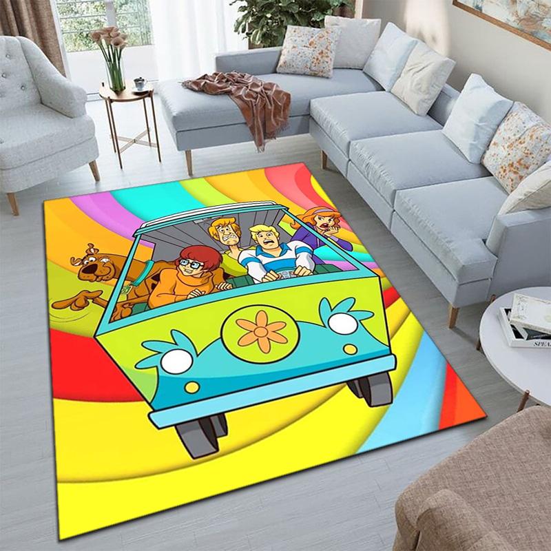 Halloween Cartoon Comedy Adventure Movie Scooby-Doo Carpet Is Suitable for Living Room and Bedroom Doormats Office Balcony Decorative Carpet V2