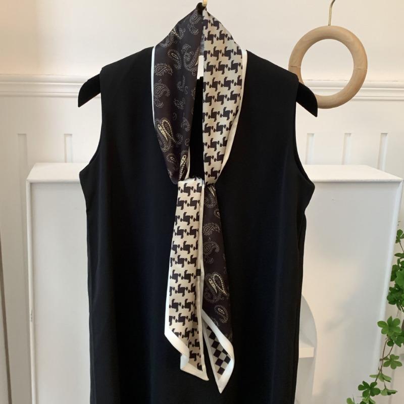 Silk Scarf, Long Strip, Versatile Shirt, Neck Protection, Scarf, Silk Scarf, Multi-purpose Headscarf, Headband, Hair Tie, Decorative Waist Belt.