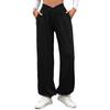 Fall Winter New Women's Elastic Waist Pockets Drawstring Cuffed Loose Casual Trousers