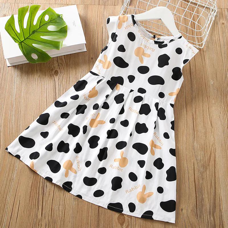 Children's Dress Girls Summer Dress Children's Embroidery Princess Skirt Baby Thin Solid A-line Sleeveless Skirt