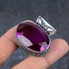 Natural Pink Rubillite Gemstone 925 Sterling Silver Jewelry Pendant 1.42" r5M24