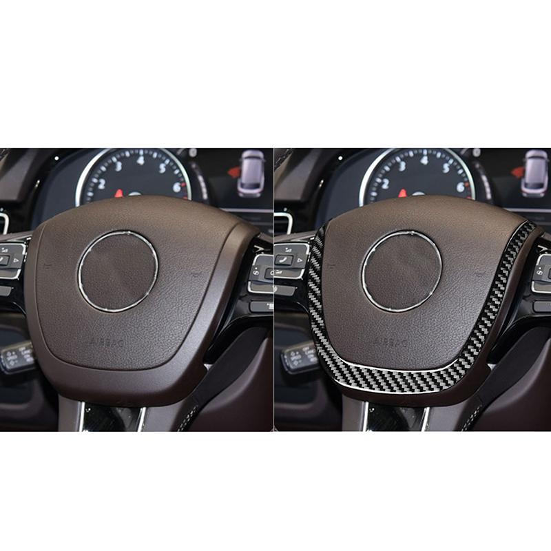 For VW Touareg 2011-2018 Soft Carbon Fiber Steering Wheel Chin Sticker Trim Car Interior Accessories Car Interior