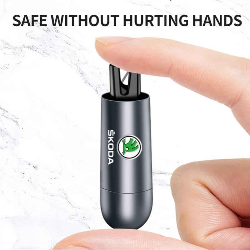 Car Safety Hammer Emergency Window Breaker Seat Belt Cutting Machine For Skoda Octavia Superb Rapid Kodiaq Karoq Fabia Kamiq Roomster Citigo