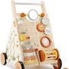 3-in-1 Wooden Baby Walker Stroller and Push Toy for First Steps - Ideal First Birthday Gift