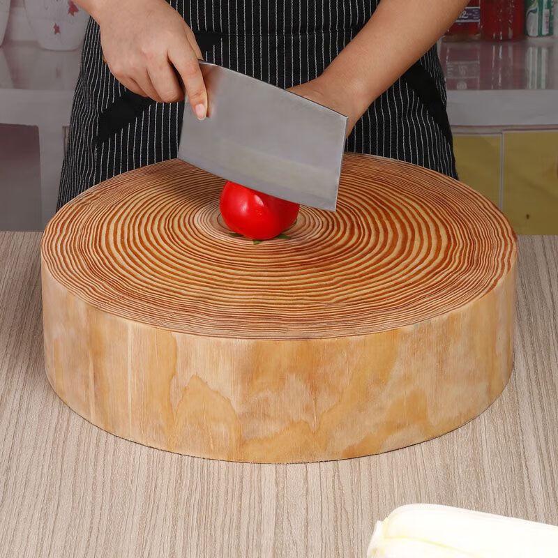 Hanlu Solid Pine Round Double-Sided Chopping Board
