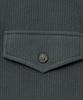 NOIRER Geripptes Henley-Langarm-T-Shirt (Dunkelgrau)
