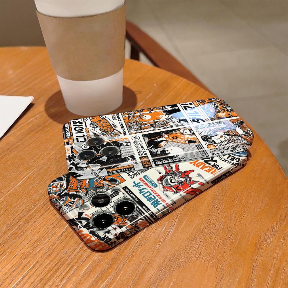 All-inclusive Film Handyhülle Cartoon Mode Design Hartschale Vollabdeckung Kameraschutzhülle für OPPO A60 A96 Reno12 Realme C53 C75