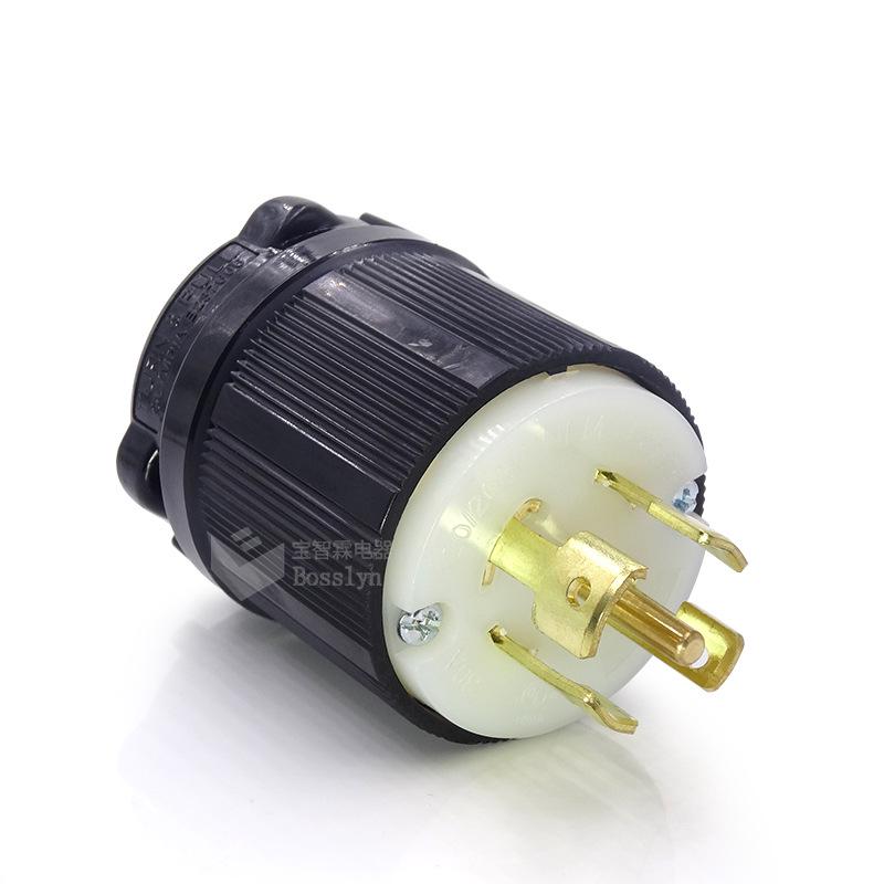 UL-Listed NEMA L21-30P US Standard Industrial Generator Plug BL2130P