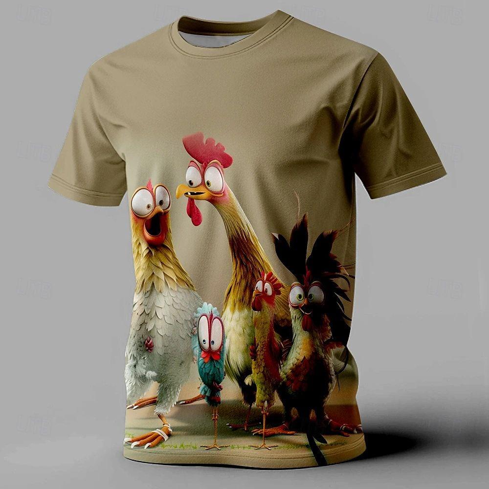 Cartoon 3d Printed Frog T-Shirt Men Clothing Animal Pattern T-shirt Summer Tops Round Neck T-shirt Casual Short Sleeves Women Clothing