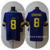 Mens Embroidered Minnesota Vikings NFL Football Jersey T-Shirt Cotton Blend Sportswear Fans