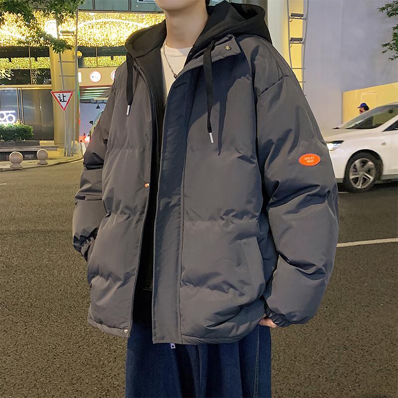 

VUUG Men s Hooded Layered Look Padded Jacket 5XL