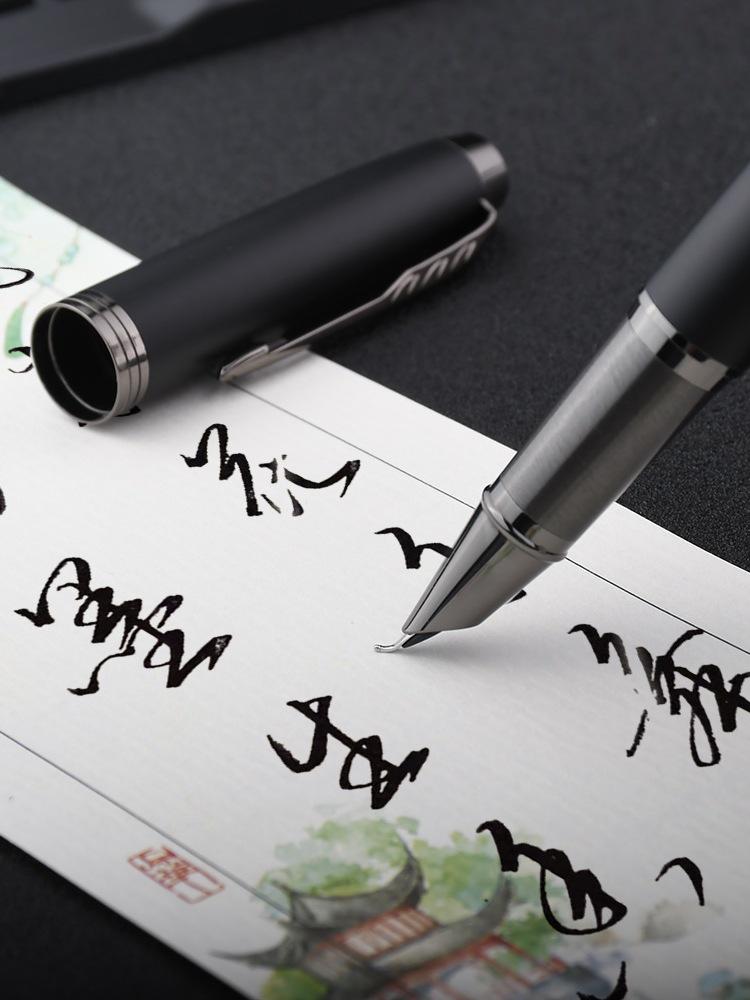 High-End Calligraphy Fountain Pen with Hard Nib for Artistic Writing, Practice & Signature - Ideal for Adults and Men