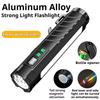 Magnetic Rechargeable Portable Work Light Flashlight with Battery Display, Dual Light Source Aluminum Alloy Body, Camping, Cold Resistant