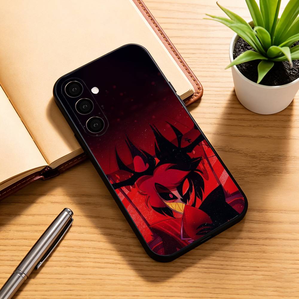 

H-Hotel Alasto Hazbin -PC Phone Case Black Silicone Soft For Samsung Galaxy A73,A72,A71,A70,A53,A52,A51 Samsung a71 4g
