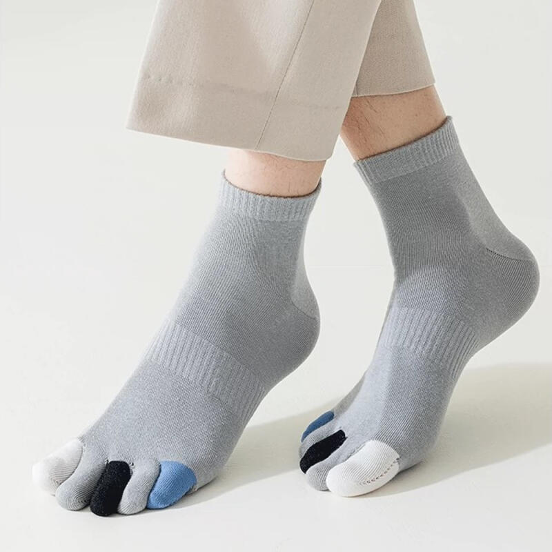 Haruyang Men's Anti-odor Toe Socks 5-Pair Set
