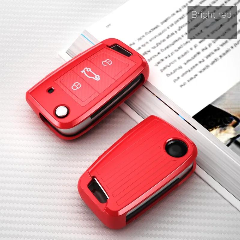 Bilnøkkelveske Deksel Skall Veske For Volkswagen VW Polo Golf 7 MK7 Tiguan Passat for Skoda Octavia Kodiaq Karoq for Seat Ateca Leon
