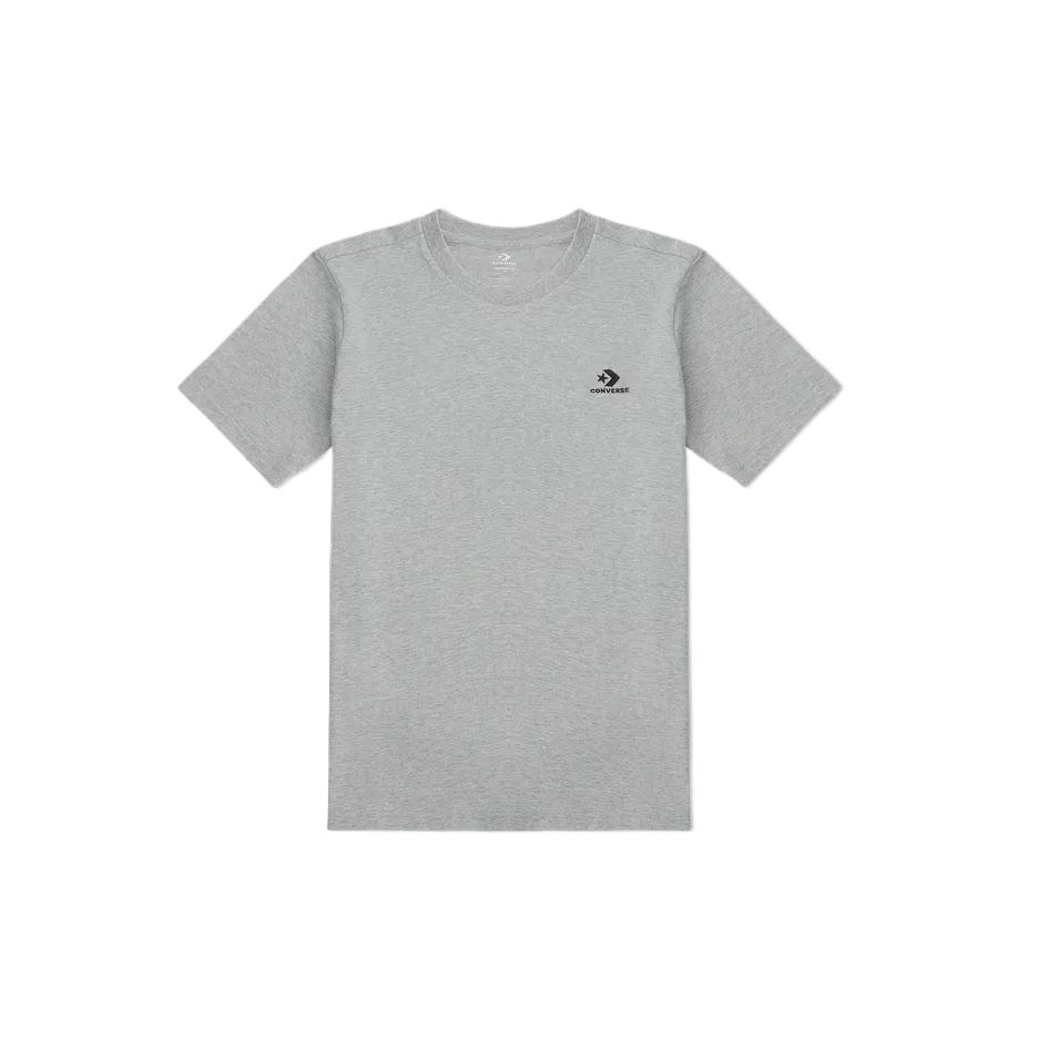 Converse T Shirts Unisex Gray Crew Neck Moderate Straight Fit 10023876-A05 2XL