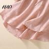 Women T-shirt Solid Color Hooded Buttons Half Placket Short Sleeve Short-sleeve Blouse Pullover Tops Drawstring Thin Loose Fit Regular