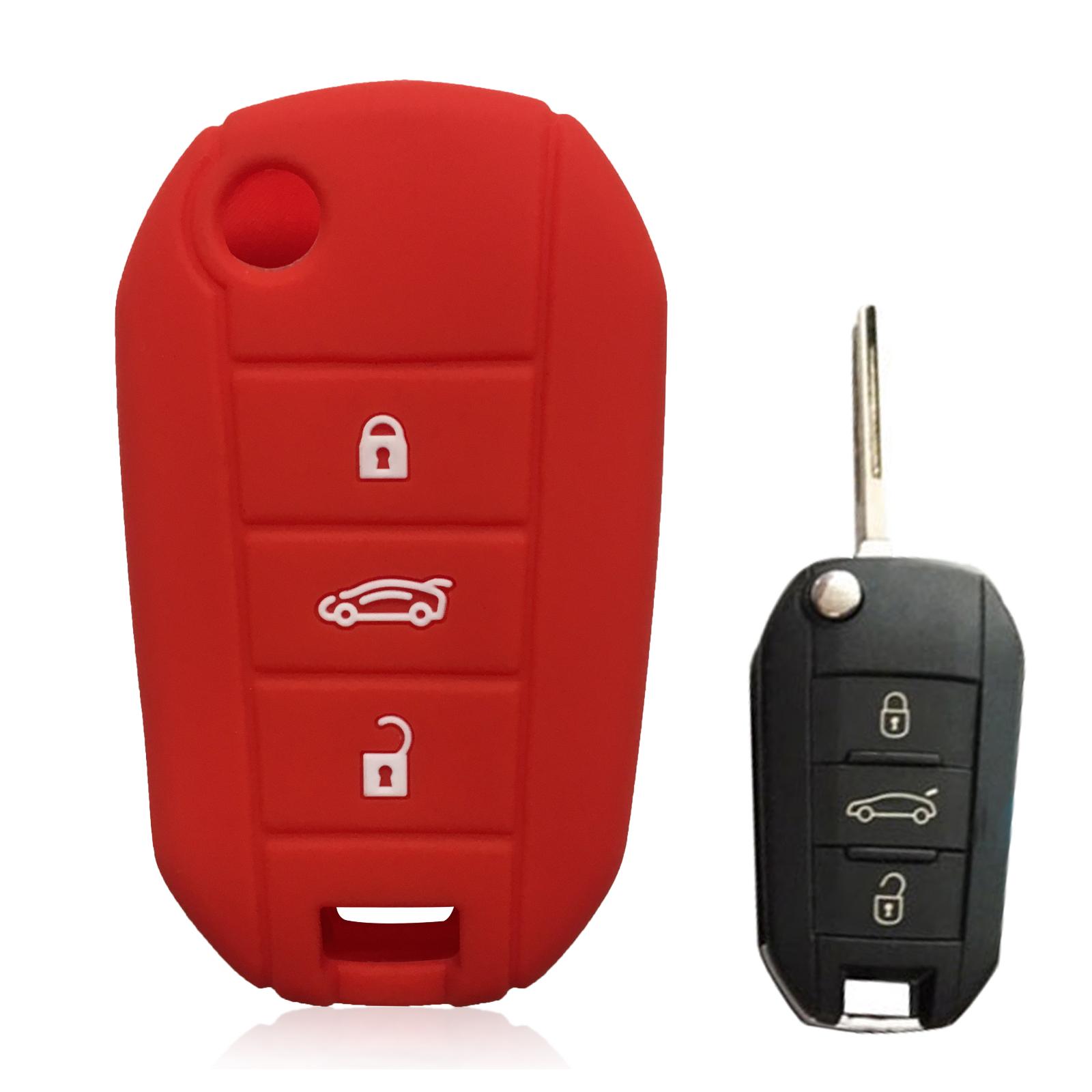 

Silicone Car Key Case Fob For Opel Corsa D F A E Grandland X Crossland Combo Cap For Citroen C4 Cactus C5 Aircross Berlingo fob красный
