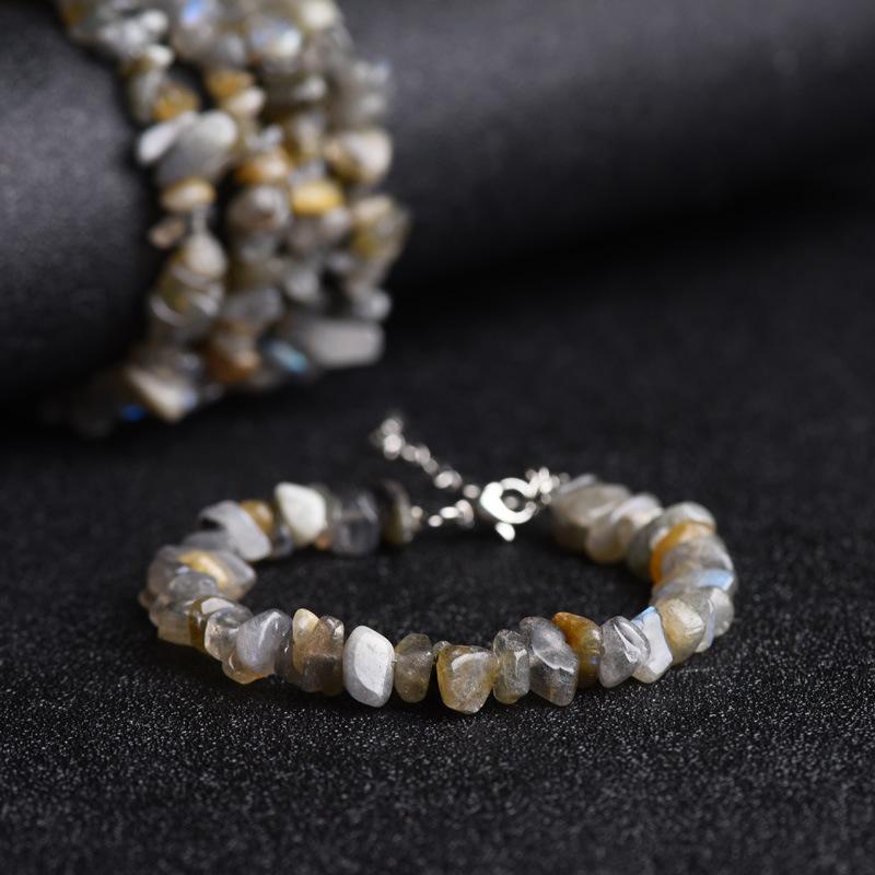 Natural Crystal Bracelet, Adjustable Original Stone and Gravel Bracelet, Irregular Gravel Bracelet, Fresh Style, Fashionable Casual Bracelet, Jewelry