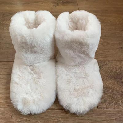 Pantofole Stivali Invernali in Cotone con Pelliccia Sintetica di Coniglio: Pantofole da casa calde da interno per coppie
