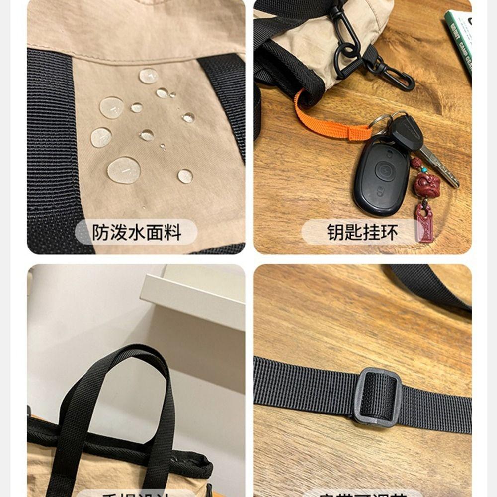 Borsa a tracolla da uomo di alta qualità, grande capacità, in nylon, stile Harajuku, per cellulare, borsa tote, stile coreano, a spalla singola, per uso quotidiano