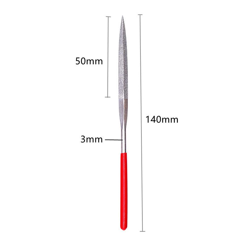 10-teiliges Diamant-Nadelfeilen-Set, 3 x 140 mm, Mini-Nadelfeilen-Set für Stein, Glas, Metall, Schnitzerei, Handwerk, Handwerkzeuge, Nadelfeilen-Set