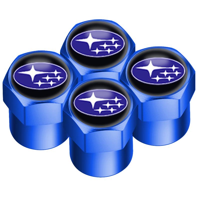4pcs Car Styling Tire Valve Caps Dustproof Covers For Subaru STI Impreza Legacy WRX BRZ XV Forester Crosstrek Outback Ascent Y10