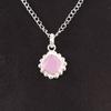 Natural Rose Chalcedony 925 Sterling Silver Trendy Wedding Boho Pendant Jewelry PP-34-15