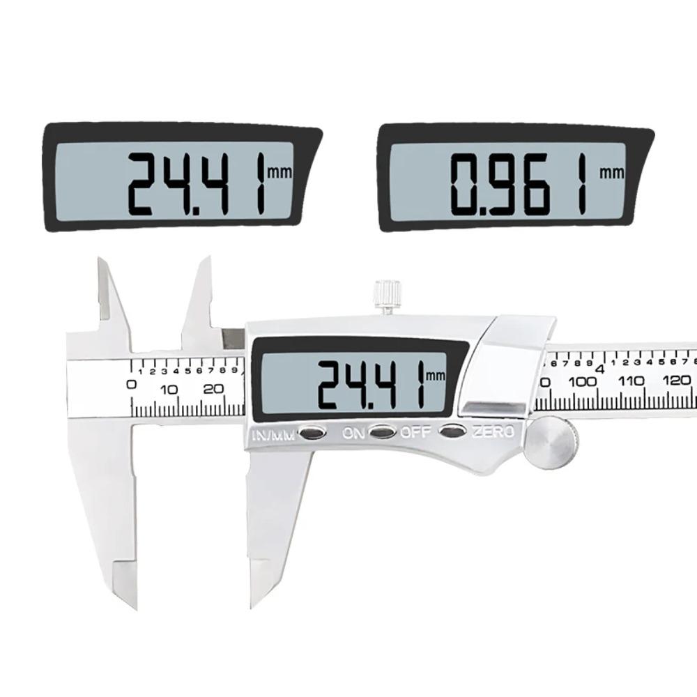 Electronic Digital Caliper Inch/Metric Conversion 0-150/200mm Stainless Steel LCD Screen Extreme Accuracy Measuring Tool