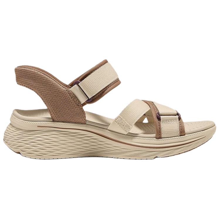 Skechers Max Cushioning Elite 2.0 Lässige Vielseitige Strandsandalen Damensandalen Beige 141631-NTMT