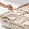 Faltbare Schmuck-Organizer-Tasche mit 4 Fächern für Ohrringe, Ringe, Reiseaufbewahrung, Mikrofaser-Lederetui