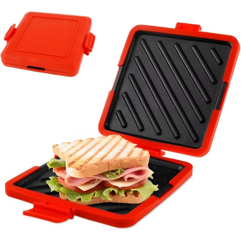 1pc Food Grade Silicone Easy-to-Use Microwave Sandwich Maker with Adjustable Silicone Straps Quick, Even Cooking for Toasties