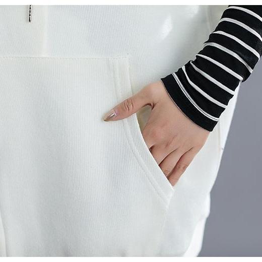 Spring and Autumn Women's Plus-Size Vest Casual Loose Hooded Vest Cardigan Sweatshirt Vest Outerwear