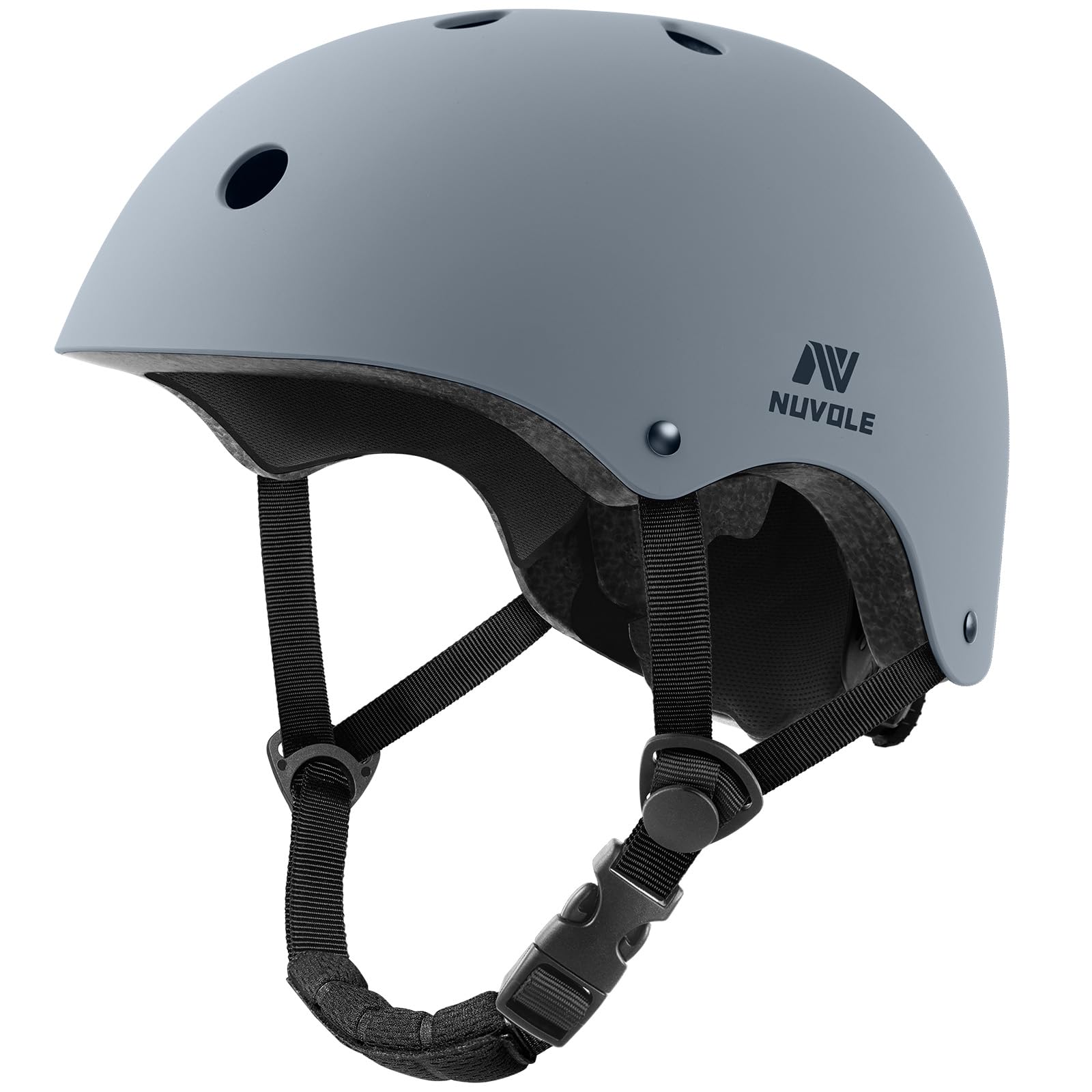 

NUVOLE Bicycle Helmet for Kids and CE CPSC and ASTM with Two Sets of for and for and Men Adults, Marked, Certified, Lightweight, Breathable, серый