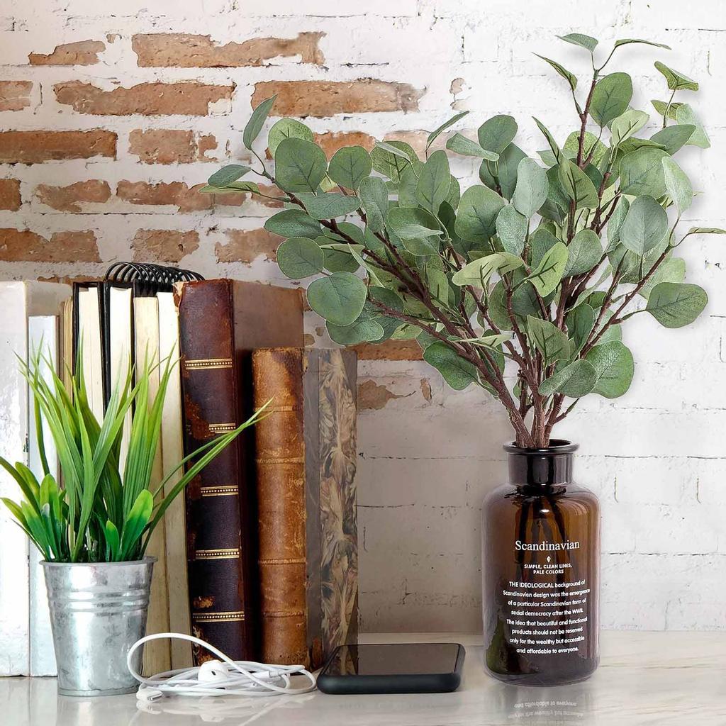 3PCS Artificial Eucalyptu Leaf Sprays Green For Party Home Wedding Decor