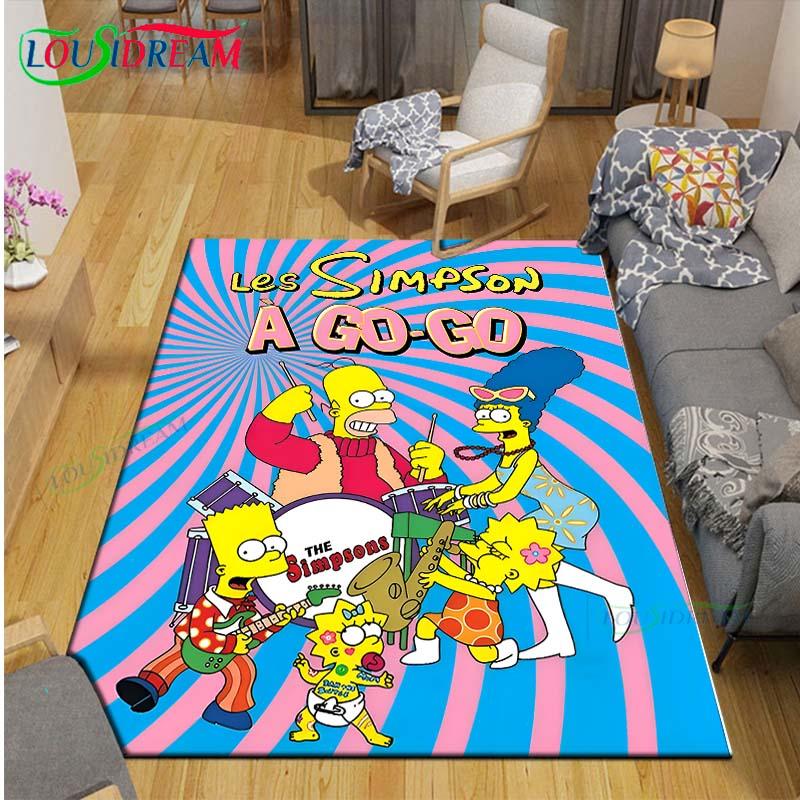 Hot Cartoon TV Role Printed Carpet Outdoor Rug Area Rug Non-slip Carpet Bedroom Decor Carpet for The-A-Simpsons Room Gift