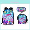 Fall Guys Cartoon Backpack Lunch Bag Pencil Case Set For Students And Daily Use