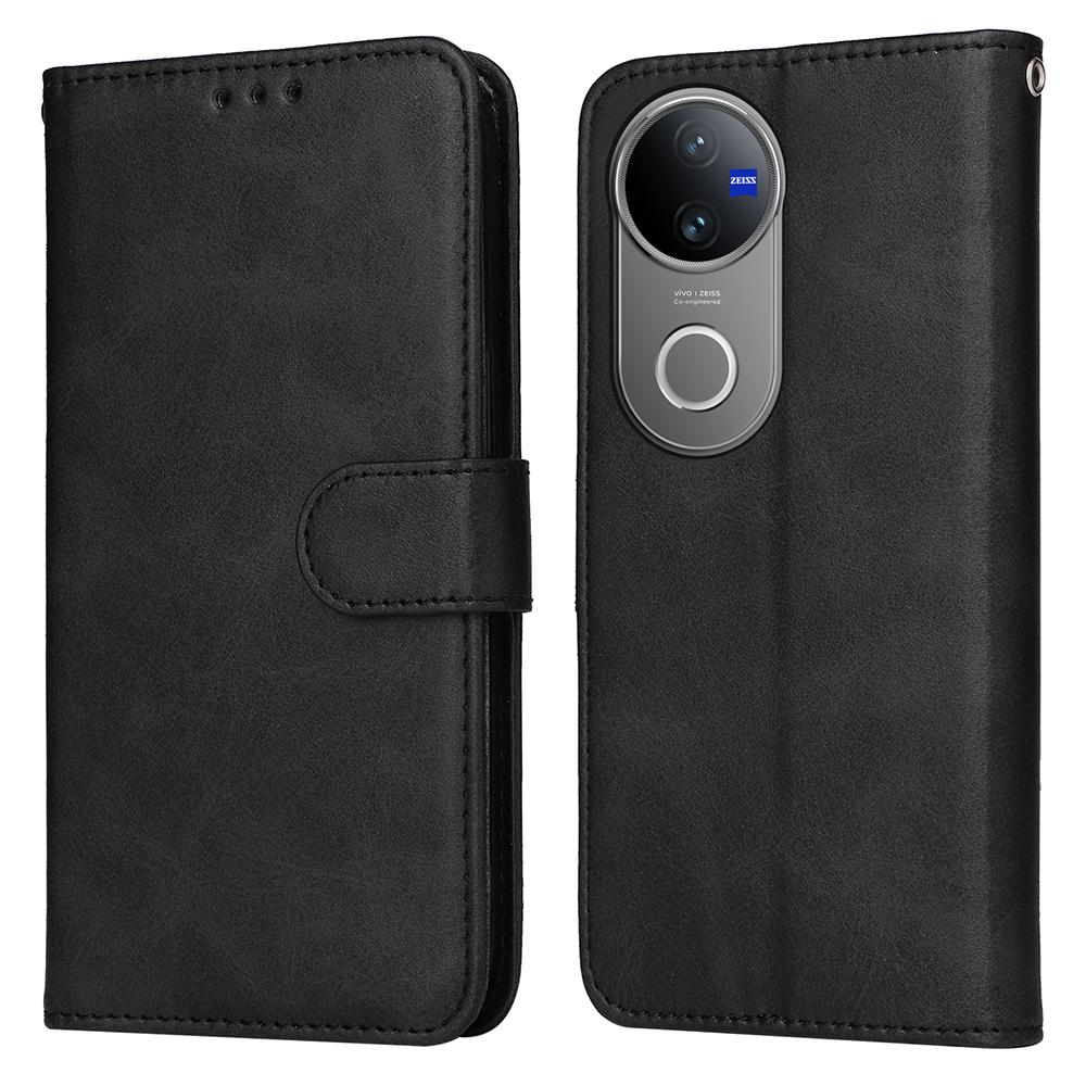 

Для vivo V50 5G Чохол-гаманець з PU шкіри Книжка Відкидний Чохол для телефону Black