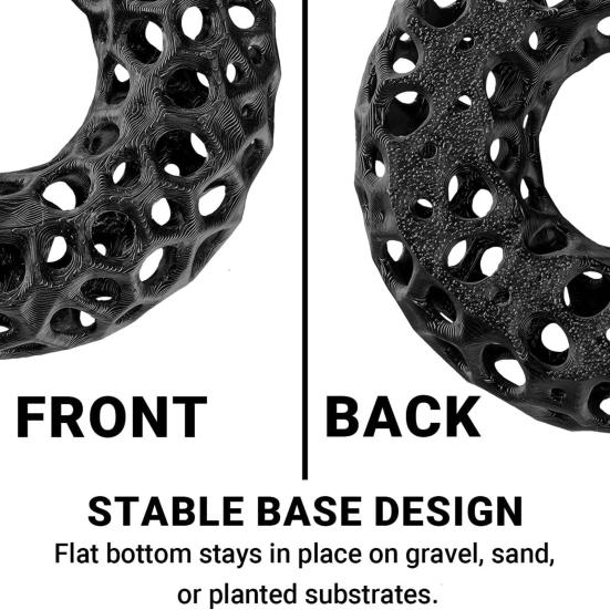 Shrimp Hides for Aquarium, 3D Printed Shrimp Cave, Round Hollow Small Fish Habitat, Fish Tank Shelter Hideout Ornament