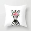 Cute Animals Print Decoration Cushion Cover For Wedding Throw Pillowcase Pink Flower Sofa Home Decor Party Pillowcover