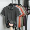 2025 Summer Men's New Solid Color Mercerized Cotton Loose Moisture Wicking and Quick Drying Casual Polo Shirt
