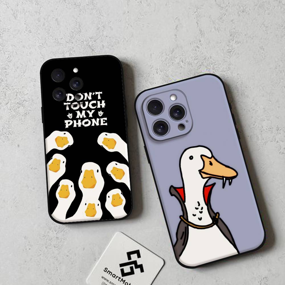 Funny Duck Phone Case Soft TPU Skin-Friendly For IPhone 17/16/15/14/13/12/11 Series: PRO, MAX, PLUS ,Mini