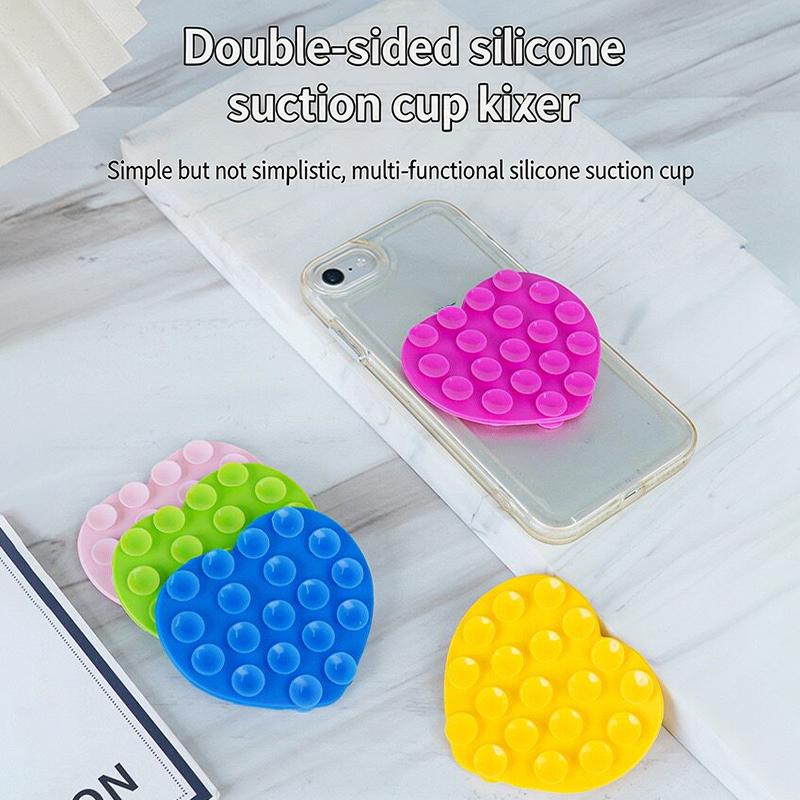 1Pc Backed Adhesive Sucker Pad For Fixed Pad Double Side Silicone Suction Pad For Mobile Phone Fixture Suction Cup
