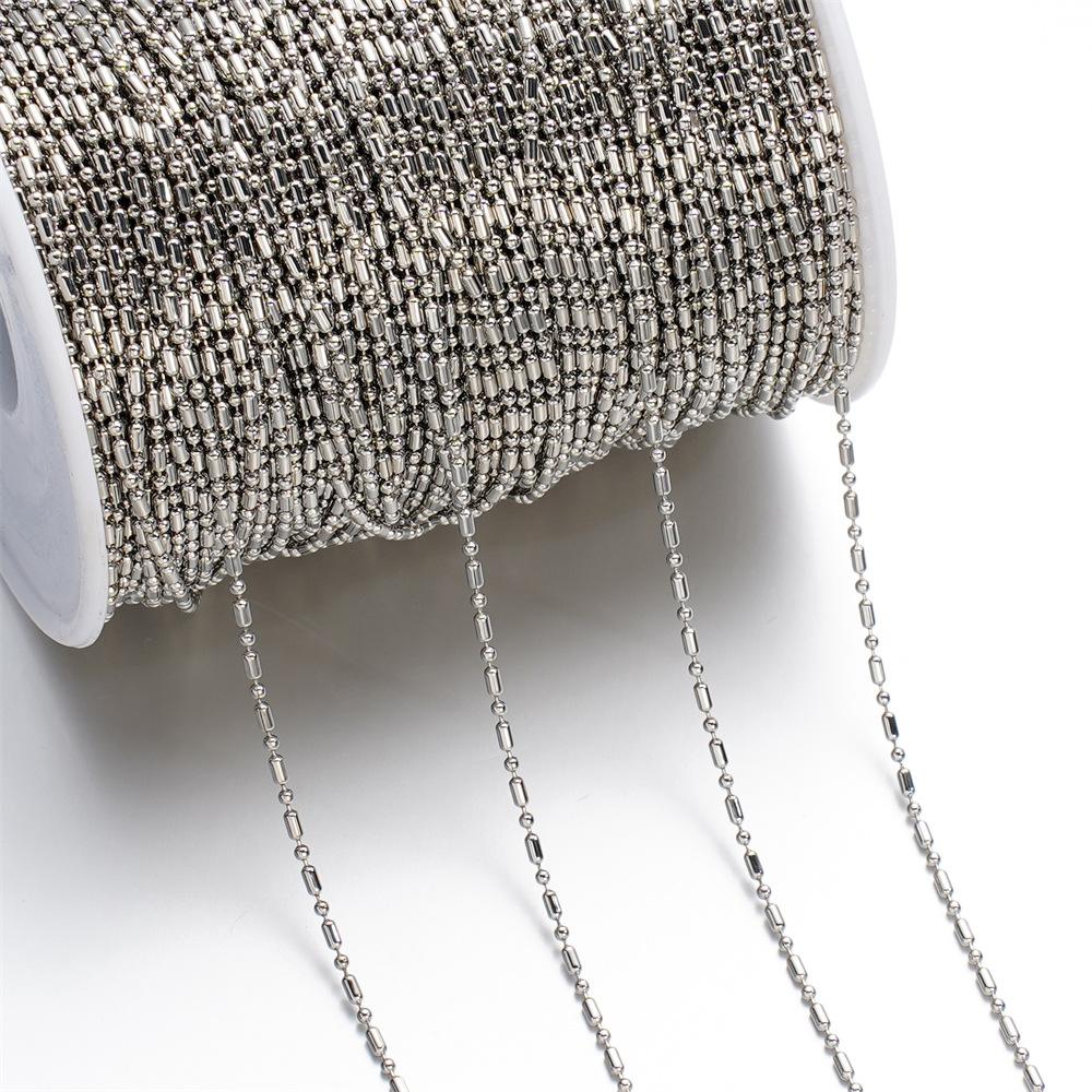 

Ланцюжок із бісеру 1,5 мм. Бамбуковий ланцюжок. Ланцюжок із бахромою для браслетів. Виготовлення ювелірних виробів. Ланцюжки. 5M/bag 1.5mm/beads 1.5mm